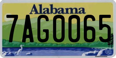 AL license plate 7AG0065