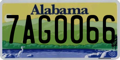 AL license plate 7AG0066