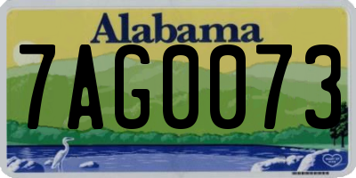 AL license plate 7AG0073