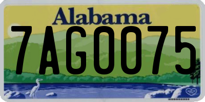 AL license plate 7AG0075