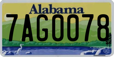 AL license plate 7AG0078