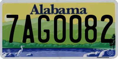 AL license plate 7AG0082
