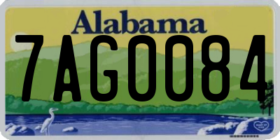 AL license plate 7AG0084
