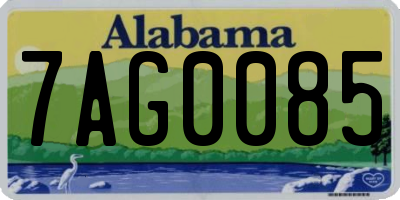 AL license plate 7AG0085