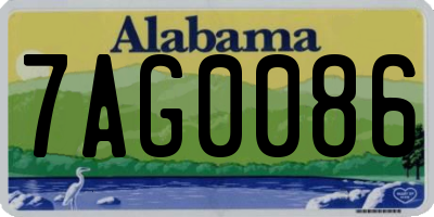 AL license plate 7AG0086