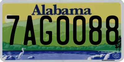 AL license plate 7AG0088