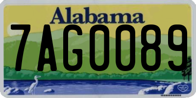 AL license plate 7AG0089
