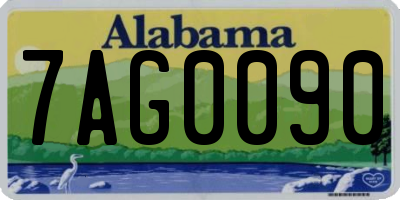 AL license plate 7AG0090