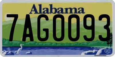 AL license plate 7AG0093