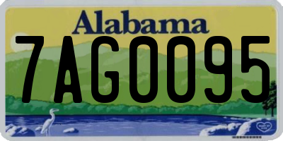 AL license plate 7AG0095