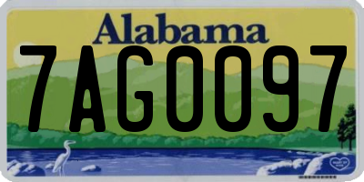 AL license plate 7AG0097