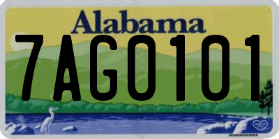 AL license plate 7AG0101