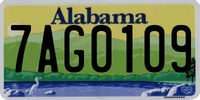 AL license plate 7AG0109