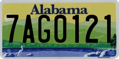 AL license plate 7AG0121