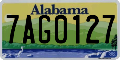 AL license plate 7AG0127