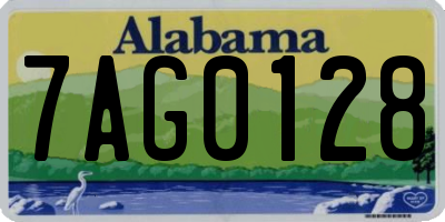 AL license plate 7AG0128
