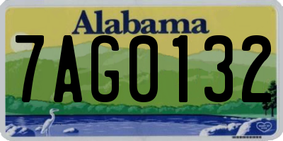 AL license plate 7AG0132