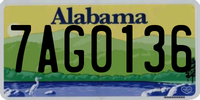 AL license plate 7AG0136