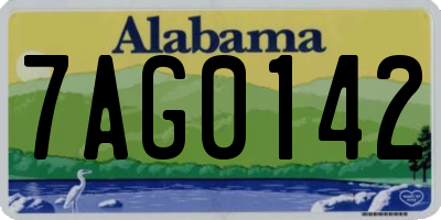AL license plate 7AG0142