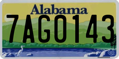 AL license plate 7AG0143