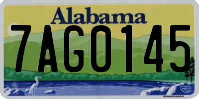 AL license plate 7AG0145