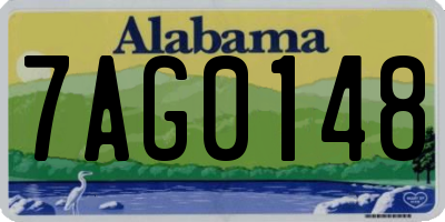 AL license plate 7AG0148