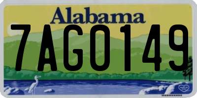 AL license plate 7AG0149