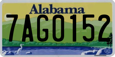 AL license plate 7AG0152