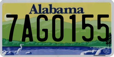 AL license plate 7AG0155