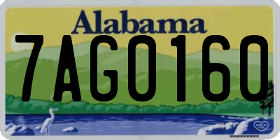AL license plate 7AG0160