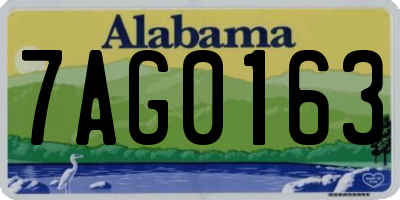 AL license plate 7AG0163