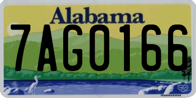 AL license plate 7AG0166