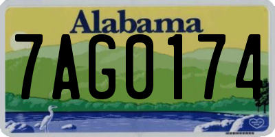 AL license plate 7AG0174