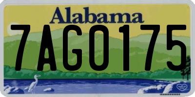 AL license plate 7AG0175