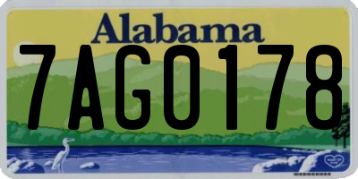 AL license plate 7AG0178