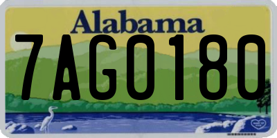 AL license plate 7AG0180