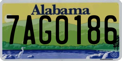 AL license plate 7AG0186