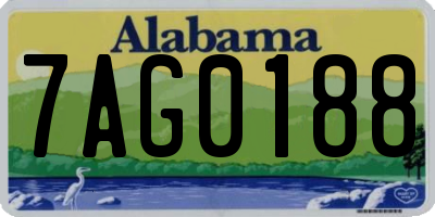 AL license plate 7AG0188