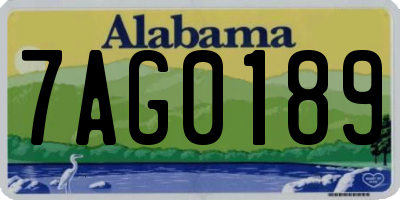 AL license plate 7AG0189