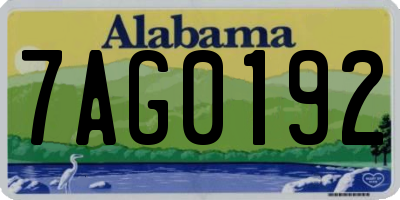 AL license plate 7AG0192