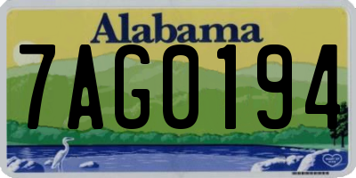 AL license plate 7AG0194