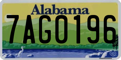 AL license plate 7AG0196