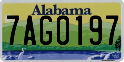 AL license plate 7AG0197