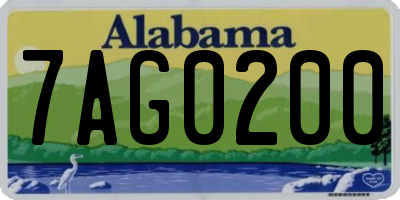 AL license plate 7AG0200
