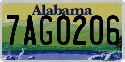 AL license plate 7AG0206