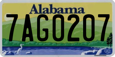 AL license plate 7AG0207