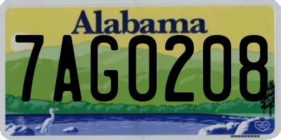 AL license plate 7AG0208