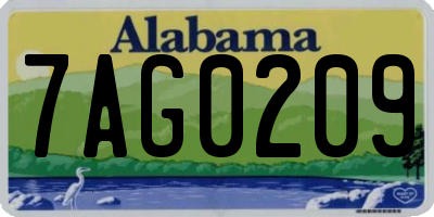 AL license plate 7AG0209