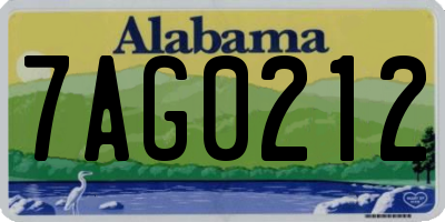 AL license plate 7AG0212