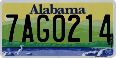 AL license plate 7AG0214